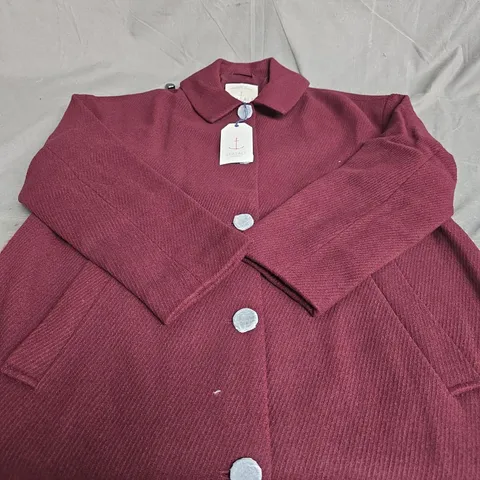 SEASALT CORNWALL BOSKERRIS COAT – DARK HELLEBORE, UK 14