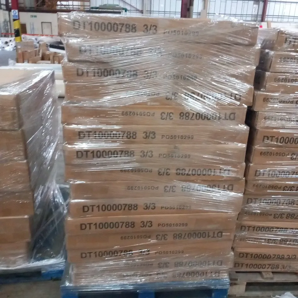 PALLET OF PEAKE GREY MARBLE AND CHROME DINING TABLE PARTS