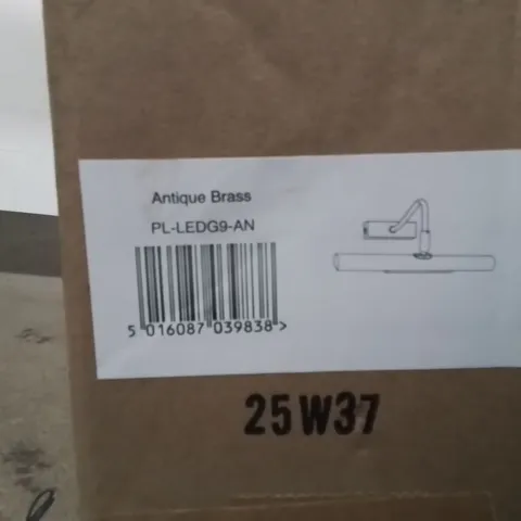 BOXED ENDON LINTON 2LT WALL LIGHT IN ANTIQUE BRASS PLATE