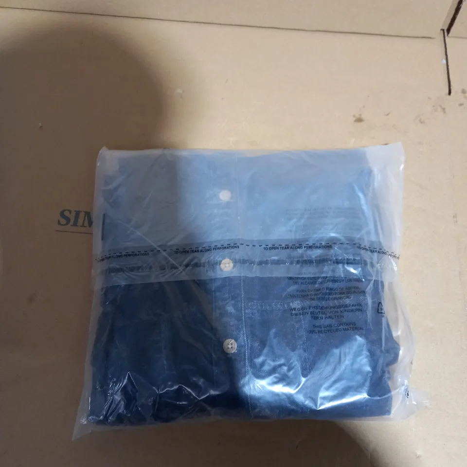 NINA LEONARD STRETCH DENIM INDIGO JACKET - L