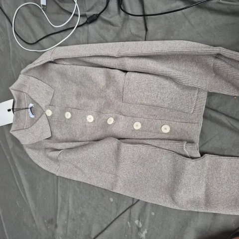 LOUNGE WOMEN'S KNIT CARDIGAN – UK 6 (XS) BEIGE