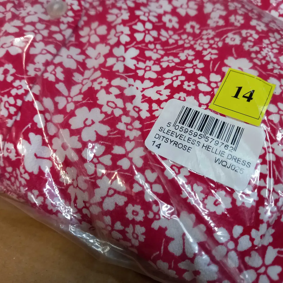 PACKAGED CREW CLOTHING COMPANY DITSYROSE SLEEVELESS HELLIE DRESS - SIZE 14