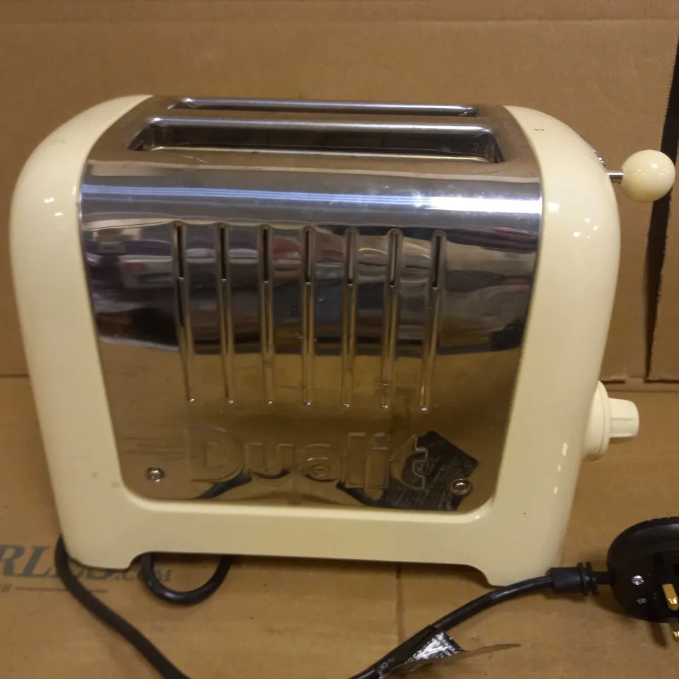 DUALIT DLT2PA 2 SLICE LITE TOASTER - CREAM & CHROME