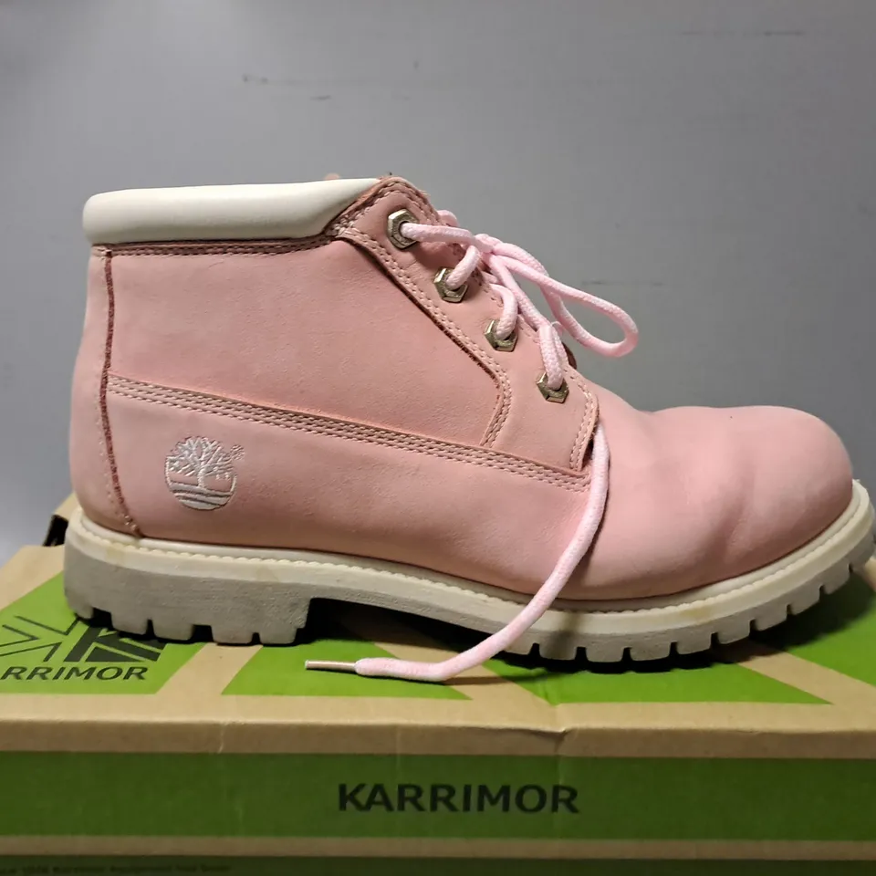 TIMBERLAND WATERPROOF PINK BOOTS - SIZE 9