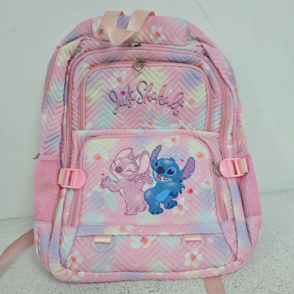 LARGE PINK LILO & STITCH BACKPACK