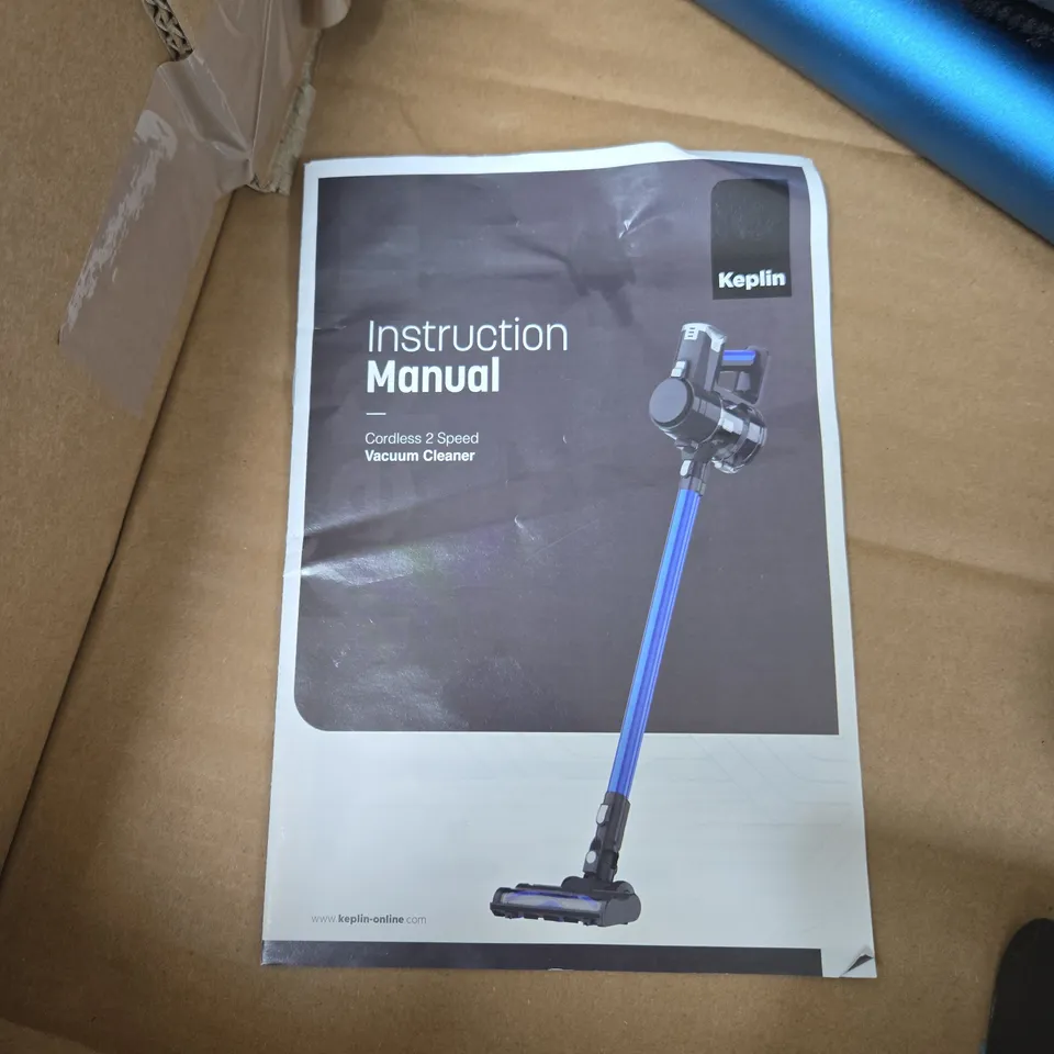 KEPLIN CORDLESS 2-SPEED VACUUM CLEANER – INSTRUCTION MANUAL INCLUDED