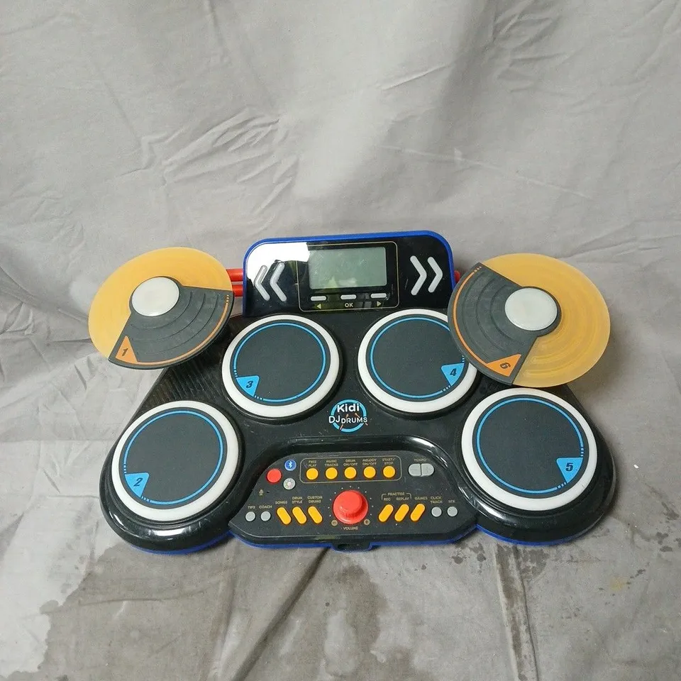 KIDI DJ DRUMS TOY DRUM SET – ELECTRONIC KIDS' INSTRUMENT. UNBOXED