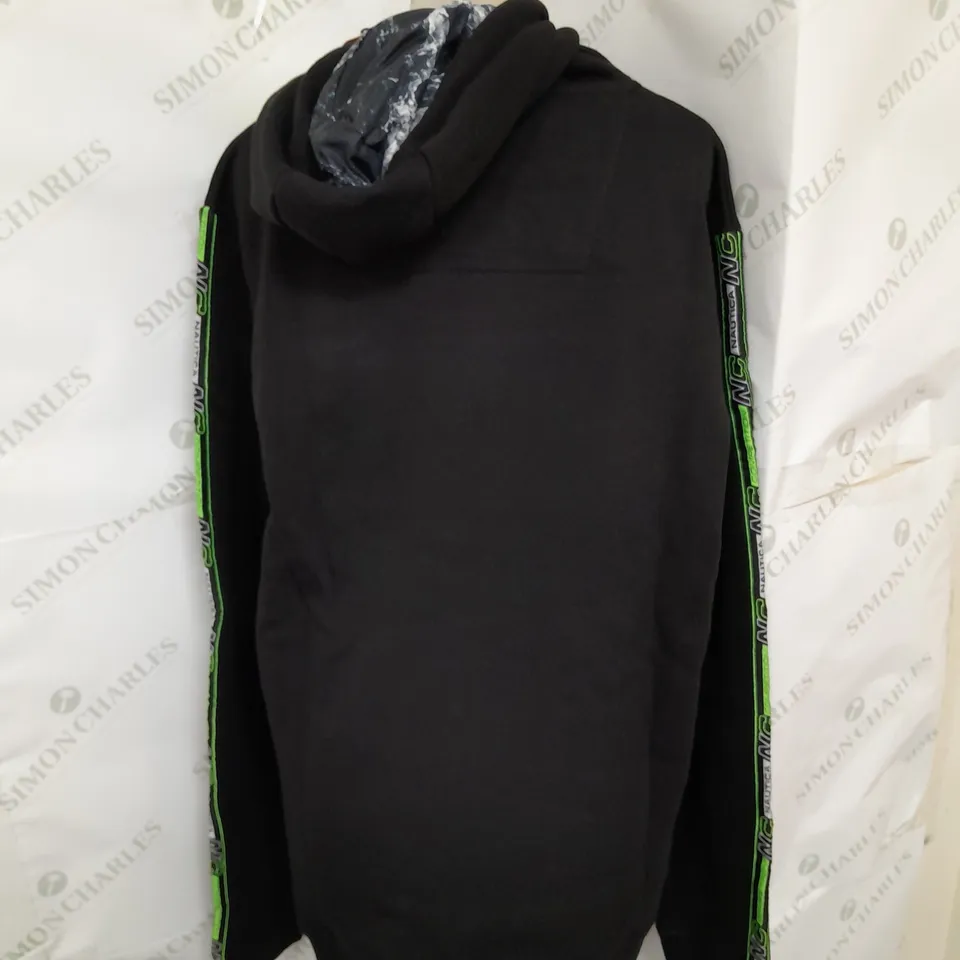 NAUTICA COMPETITION BARBAR OH HOODY IN BLACK AND GREEN SIZE L