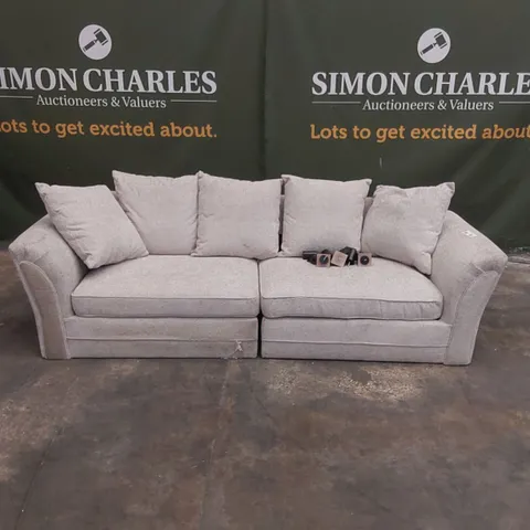 QUALITY DESIGNER CHUNKY WEAVE UPHOLSTERED SOFA