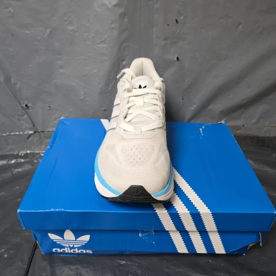 BOXED PAIR OF ADIDAS ORIGINALS ZX RS JUNIOR WHITE - UK 5.5