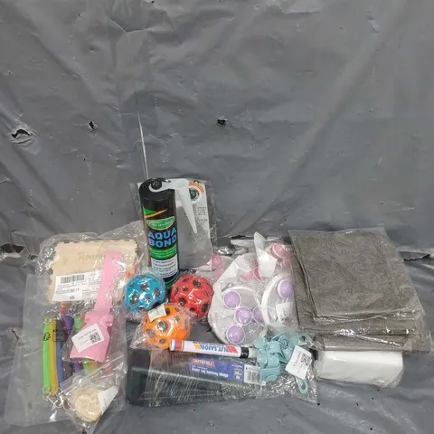 APPROXIMATELY 10 ASSORTED HOUSEHOLD ITEMS TOO INCLUDE - ENVIROSTIK AQUA BOND - FAITHFUL SUPER LOG SPLITTING WEDGE - MODEL PAINT MARKER PEN - ETC