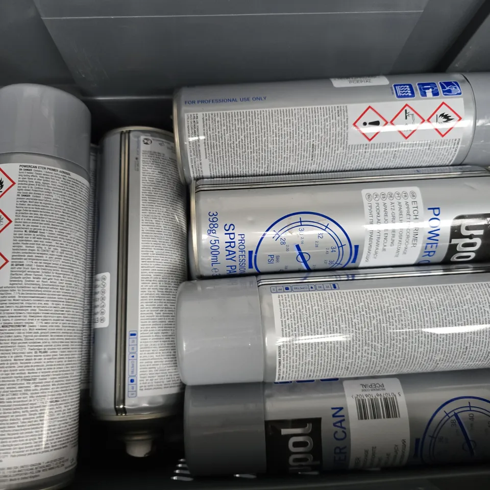 APPROXIMATELY 10 UPOL POWER CAN 500ML SPRAY PAINTS