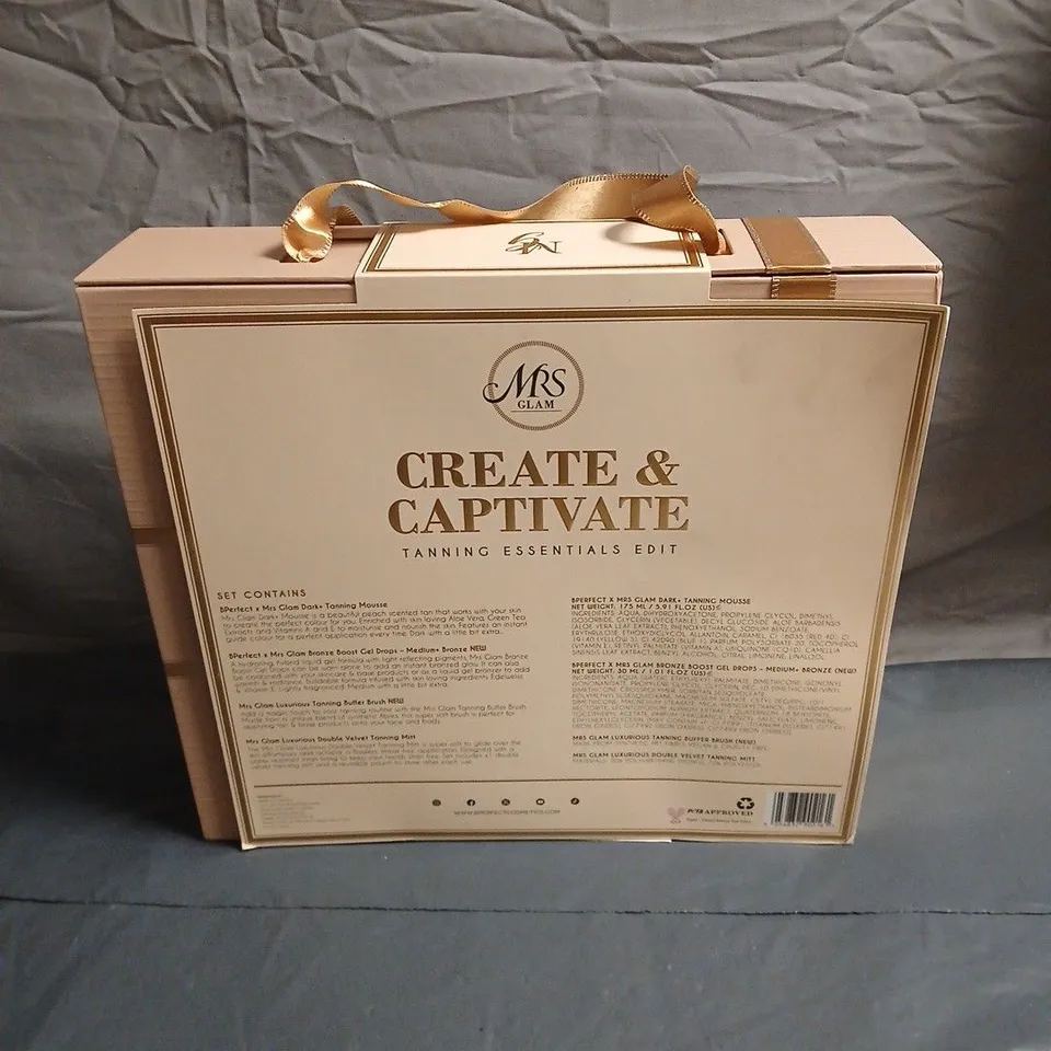 BPERFECT MRS GLAM CREATE AND CAPTIVATE TANNING ESSENTIALS EDIT. 4 ITEM SET