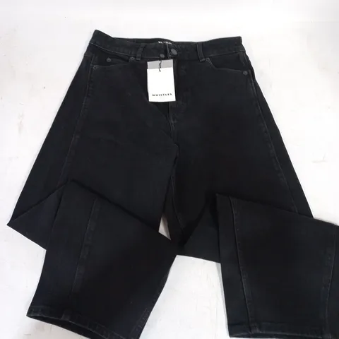 WHISTLES STRETCH BARREL LEG JEANS IN BLACK - UK 30