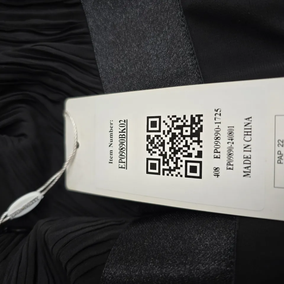 EVER-PRETTY BLACK EVENING DRESS WITH PLEATED BODICE, UK 6 (US 2 / EU 34)