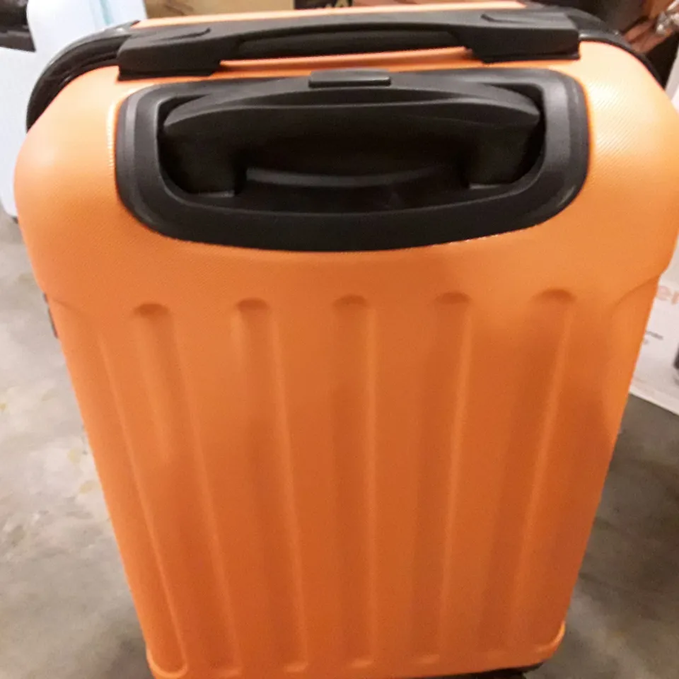 UNBOXED KEPLIN LUGG SMALL SIZE TRAVEL LUGGAGE WITH WHEELS ORANGE COLOUR 