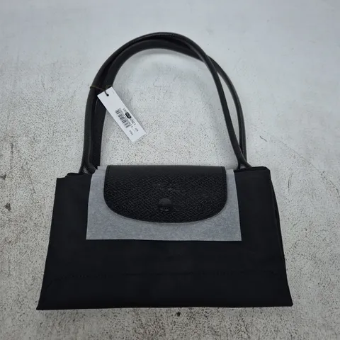LONGCHAMP HANDBAG β BLACK FABRIC WITH LEATHER TRIM