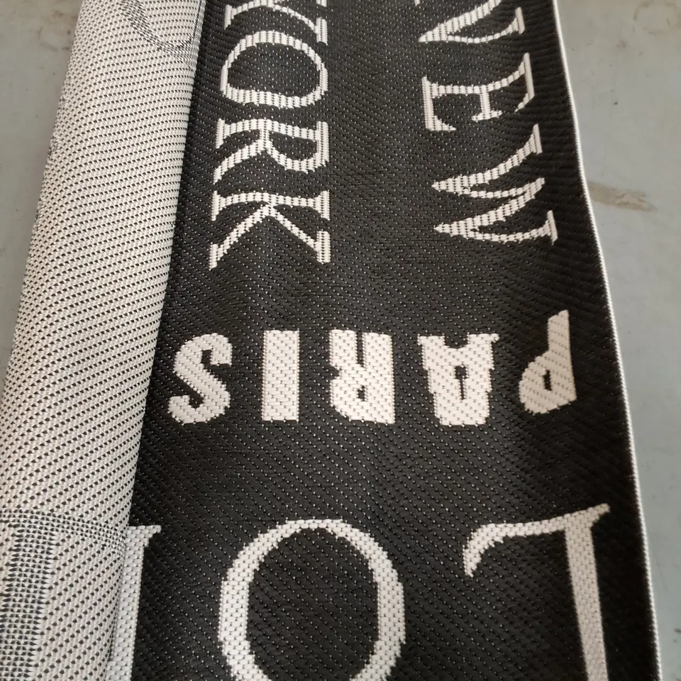 BRAND NEW PACO COUNTRY RUG IN ANTHRACITE - 80X200CM