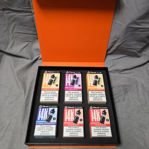 MEVOL 14K NICOTINE VAPE PODS & REFILLS – 6 PACK (ASSORTED FLAVOURS)