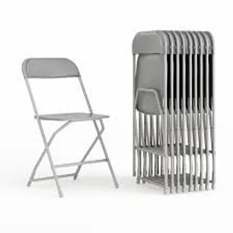 BOXED SET OF 10 PREMIUM PLASTIC FOLDING CHAIRS (1 BOX)