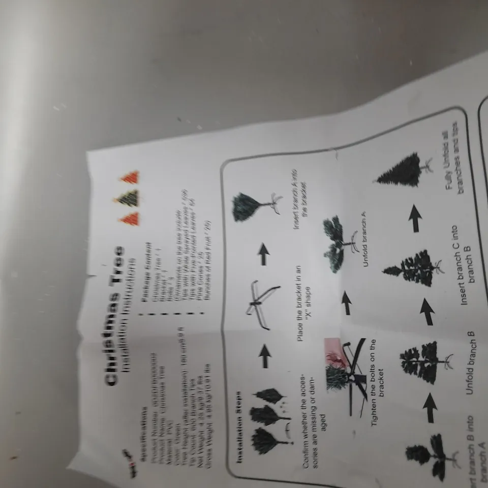 BOXED CHRISTMAS TREE SIZE UNSPECIFIED