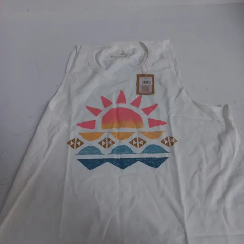 PASSENGER SUNRAY RECYCLED COTTON VEST – WHITE, SIZE L