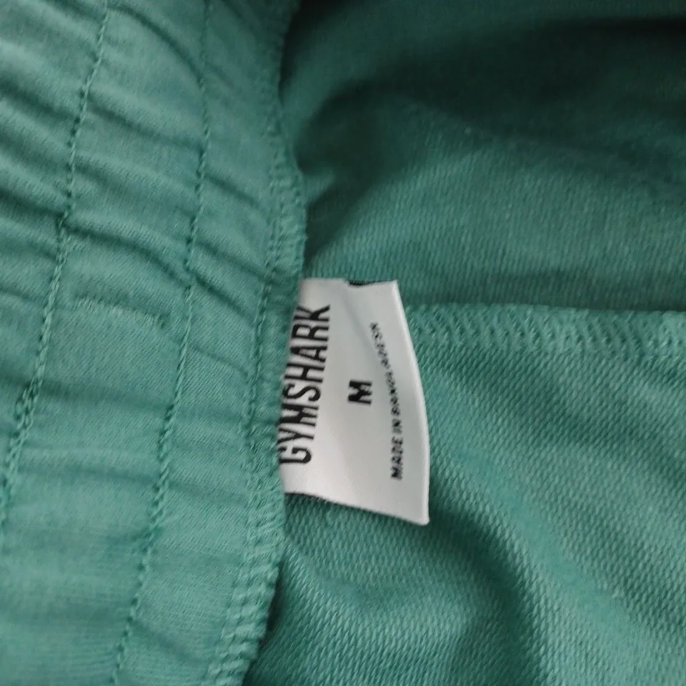 GYMSHARK GREEN LOGO JOGGERS- MEDIUM