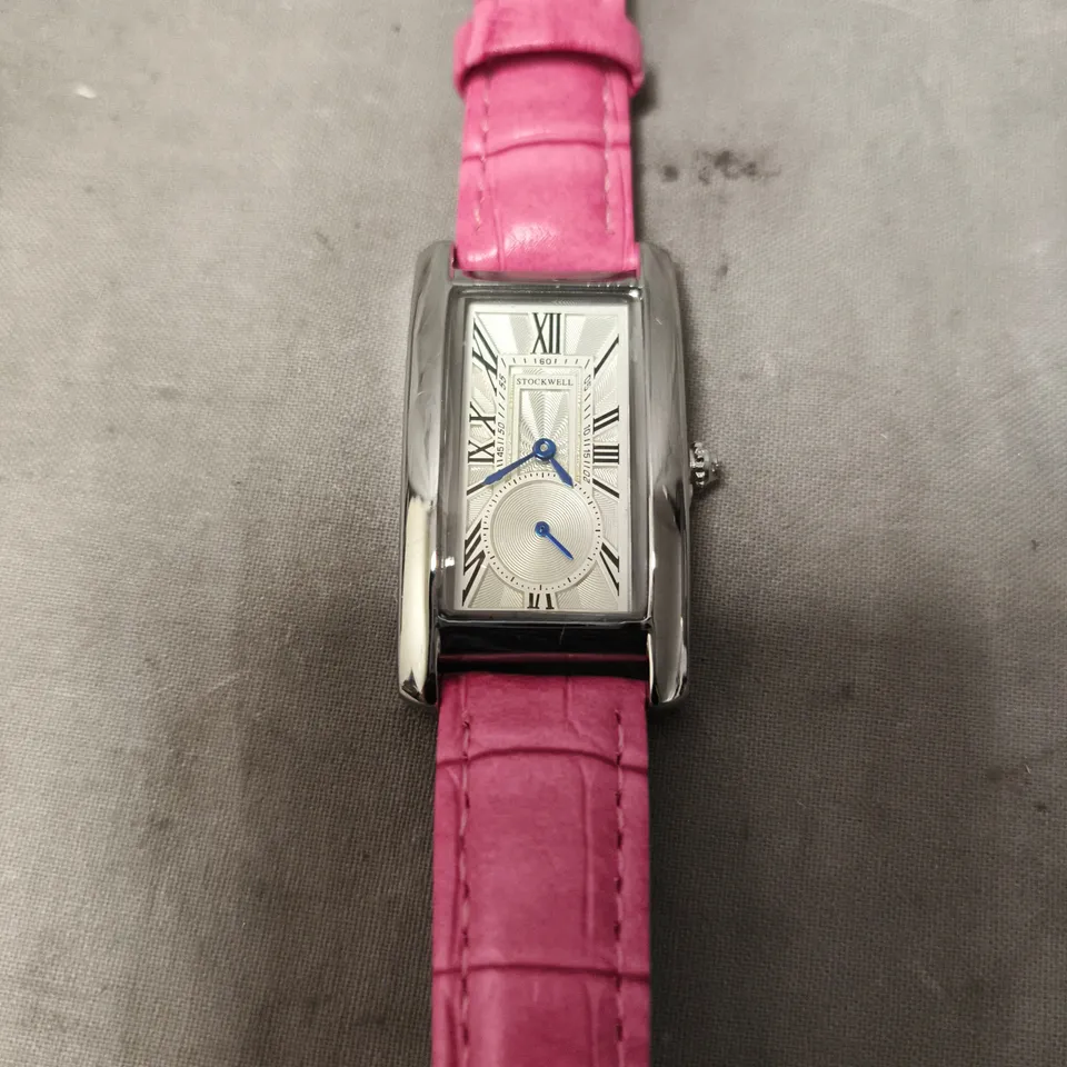 LADIES STOCKWELL WATCH – TEXTURED DIAL WITH SUB DIAL MINUTE HAND – LEATHER STRAP