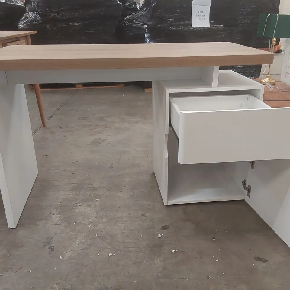 DESIGNER WOODEN DESK WITH STORAGE