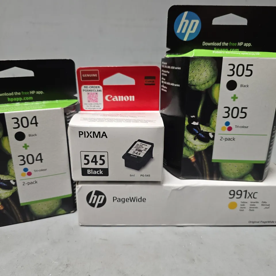 APPROXIMATELY 15 ASSORTED PRINTER INKS & CARTGRIDGES TO INCLUDE - HP PAGE WIDE , HP 304 , CANON PIXMA 545 BLACK ETC
