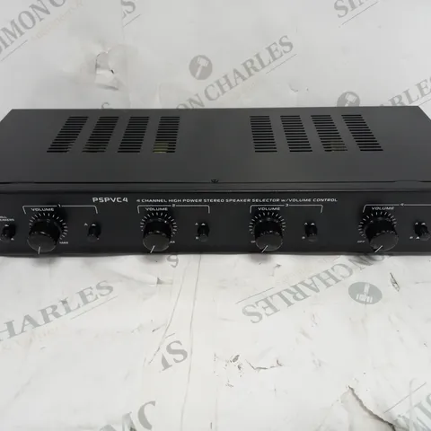 PYLEHOME PSPVC4 4 CHANNEL HIGH POWER STEREO SPEAKER SELECTOR WITH VOLUME CONTROL