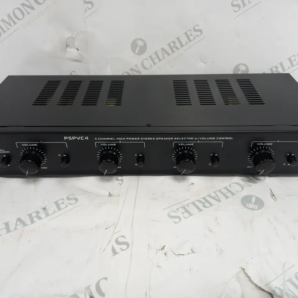 PYLEHOME PSPVC4 4 CHANNEL HIGH POWER STEREO SPEAKER SELECTOR WITH VOLUME CONTROL