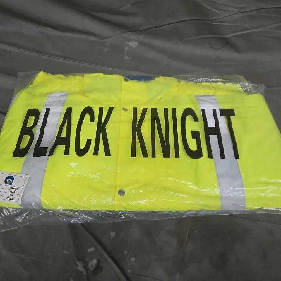 BAGGED BLACK KNIGHT GAWAIN HIGH VISIBILITY BOMBER JACKET IN YELLOW - 3XL