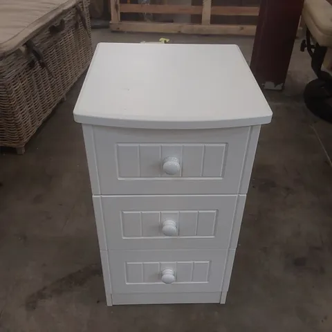 DESIGNER 3-DRAWER WOODEN BEDSIDE TABLE