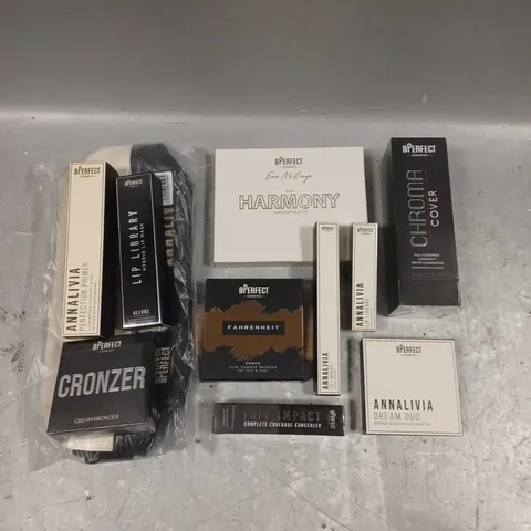 BPERFECT LOT OF APPROXIMATELY 10 ASSORTED COSMETIC ITEMS TO INCLUDE - MINI HARMONY SHADOW PALETTE - FULL IMPACT CONCEALER IN L5 - CHROMA COVER FOUNDATION IN N3 - ETC