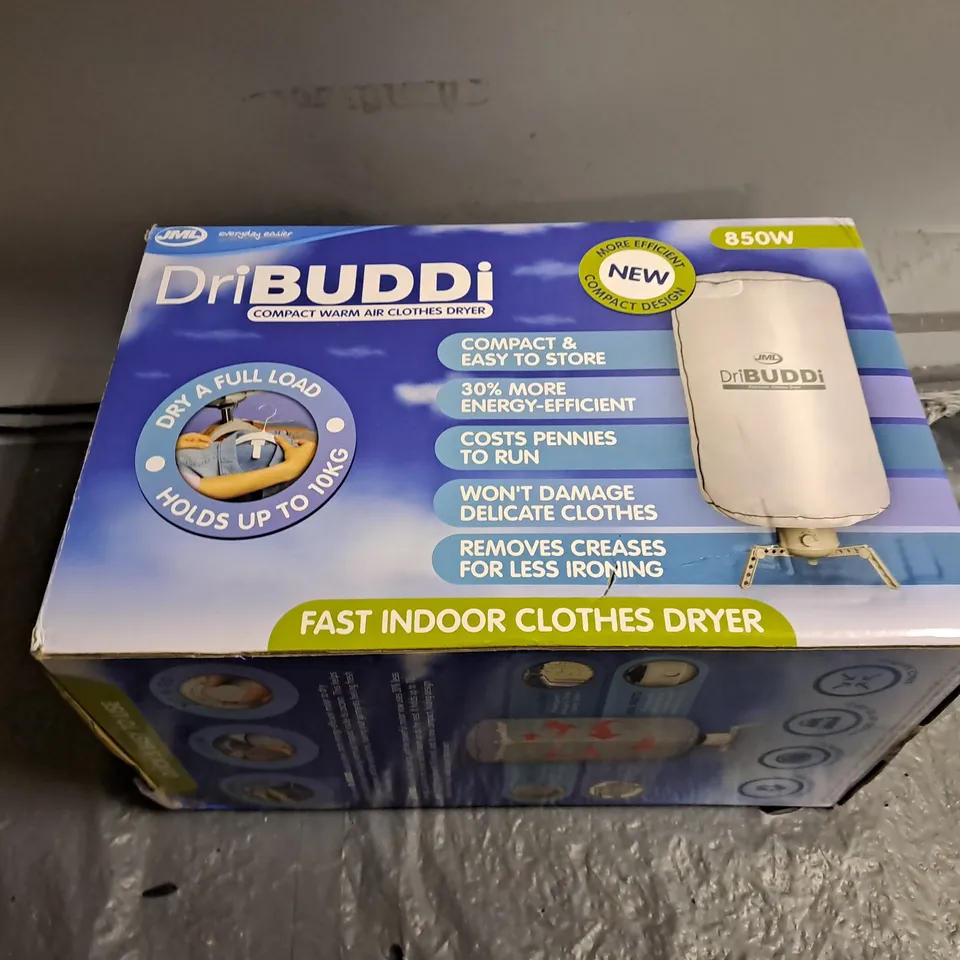 BOXED DRI BUDDI COMPACT AIR CLOTHES DRYER 