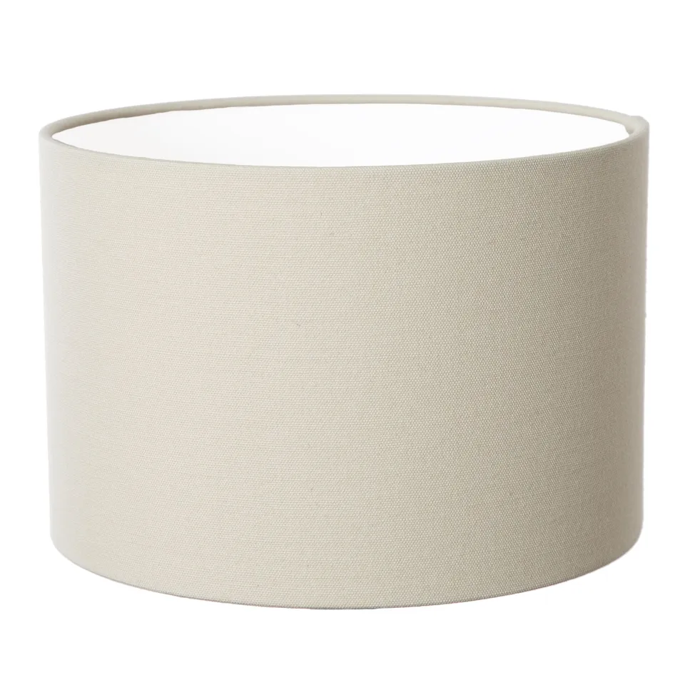 30CM VELVET DRUM LAMP SHADE COLOUR WHITE