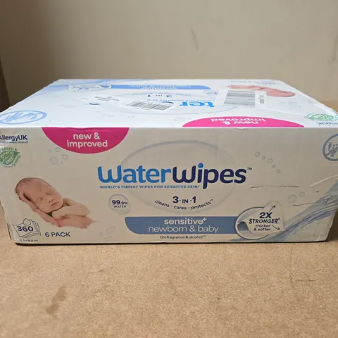 WATERWIPES SENSITIVE+ NEWBORN & BABY WIPES - 6-PACK (360 WIPES)