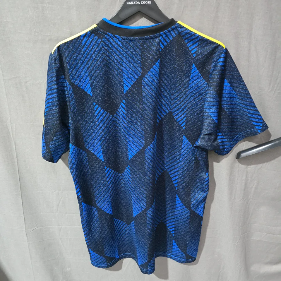 MANCHESTER UNITED AWAY SHIRT – ADIDAS, UK LARGE (L), TEAMVIEWER SPONSOR