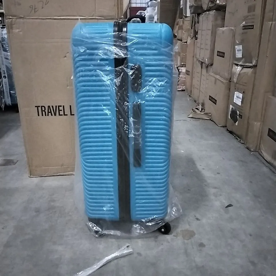 BOXED NEO ELECTRIC BLUE HARD SHELL LUGGAGE SUITCASE (1 BOX)