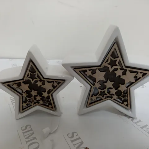 HOME REFLECTIONS SET OF 2 PRE-LIT STARS