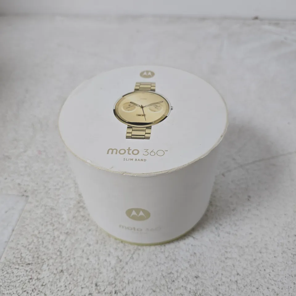 MOTO 360 SMARTWATCH – GOLD-TONE WITH METAL LINK BRACELET