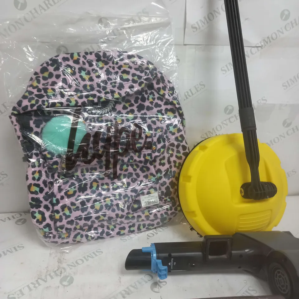 BOX OF APPROXIMATELY 5 ASSORTED ITEMS TO INCLUDE HYPE BACKPACK, HOOVER, WALLPAPER ETC