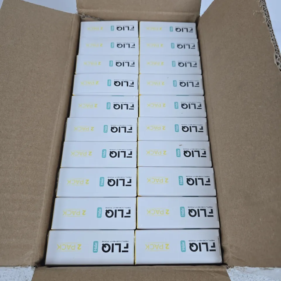 APPROXIMATELY 200 BOXED HALE FLIQ LEMON TANGERINE ICE REPLACEMENT POD PACKS (2 REPLACEMENT PODS PER PACK)