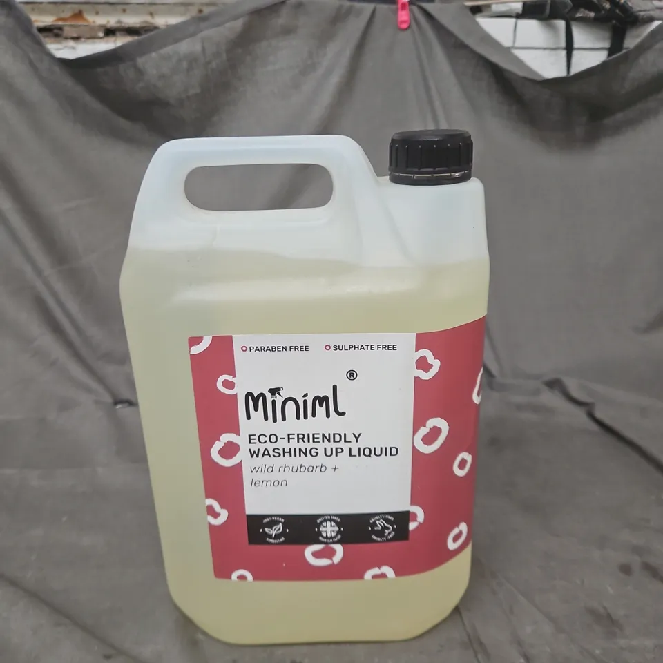 MINIML ECO-FRIENDLY WASHING UP LIQUID – WILD RHUBARB & LEMON - 5L