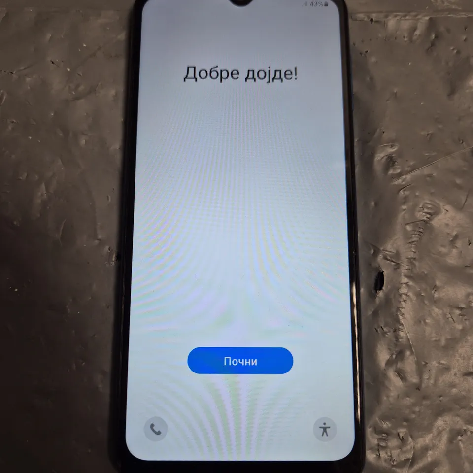 SAMSUNG SMARTPHONE IN LIGHT BLUE - MODEL UNSPECIFIED