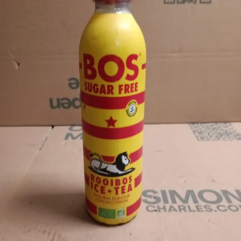 LOT OF 6 BOTTLES OF BOS ROOIBOS ICE TEA – SUGAR FREE, LEMON/CITRON FLAVOUR 1L PER BOTTLE