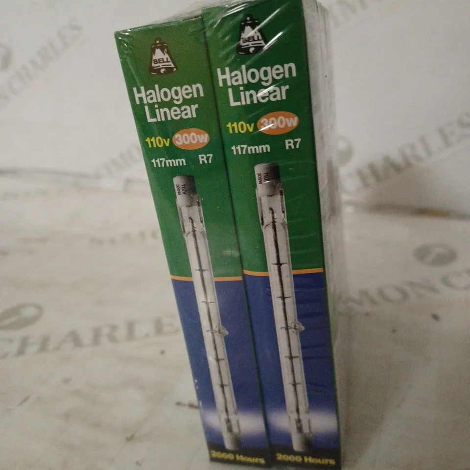 LOT OF 100 BELL 300W 110V 117MM LINEAR R7 BULBS