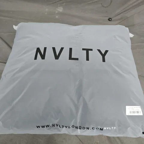 NVLTY LONDON VINTAGE COLLAR ZIPPER PUFFER JACKET - BLACK - L