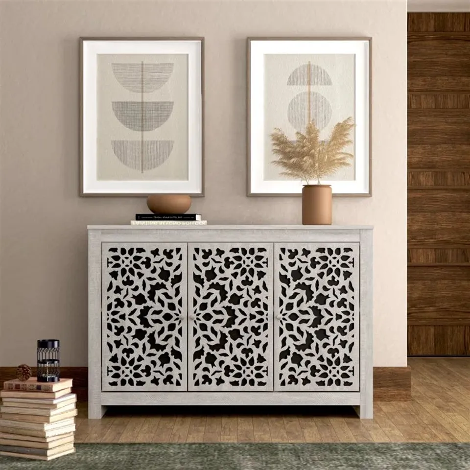 BOXED CULBREATH ARRASTIA 3 DOOR WIDE SIDEBOARD 